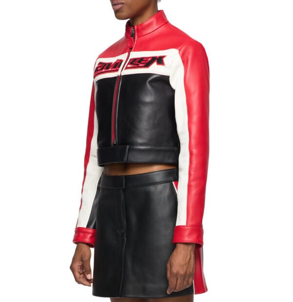 Avirex Womens Cropped Colorblock Moto Jacket 7