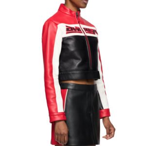 Avirex Womens Cropped Colorblock Moto Jacket 8