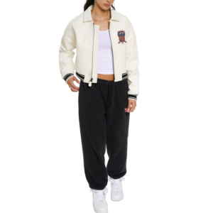 Avirex Womens Cropped Icon Jacket Snow White 4 1
