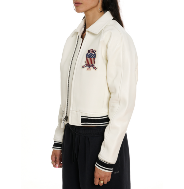 Avirex Womens Cropped Icon Jacket Snow White 5