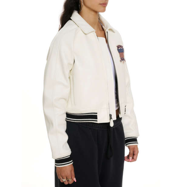 Avirex Womens Cropped Icon Jacket Snow White 6