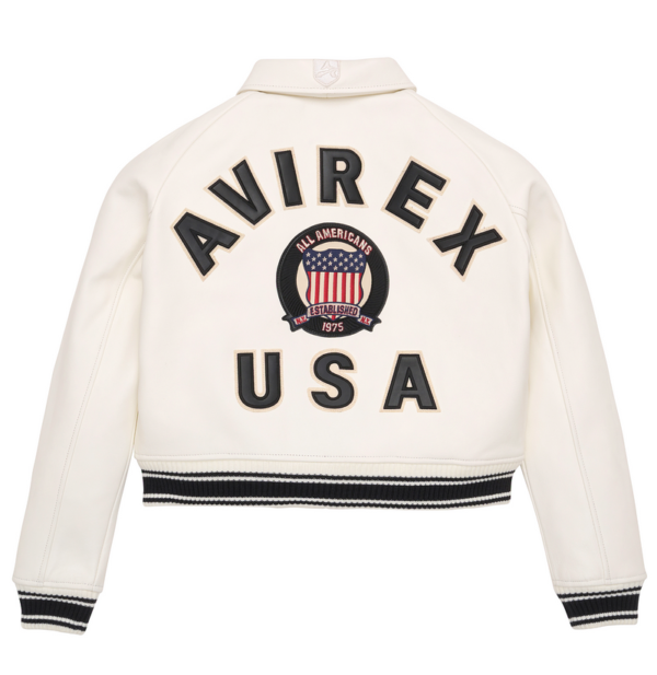 Avirex Womens Cropped Icon Jacket Snow White 7