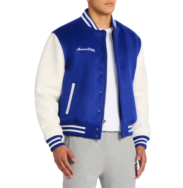 Avirex Wool Leather Varsity Jacket Mazarine Blue 3