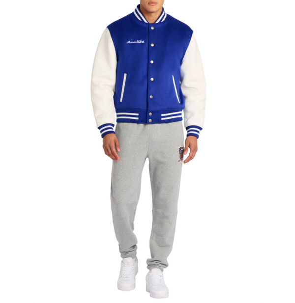 Avirex Wool Leather Varsity Jacket Mazarine Blue 5