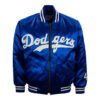 Brooklyn Dodgers 1947 50 Authentic Royal Satin Bomber Jacket 1