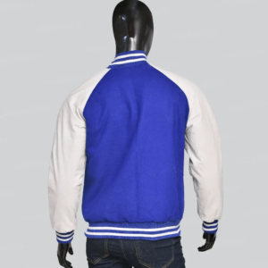 Elton John Wool Leather Blue Varsity Jacket 5