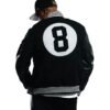 Essential Hustlers 8 Ball Black Varsity Jacket 1