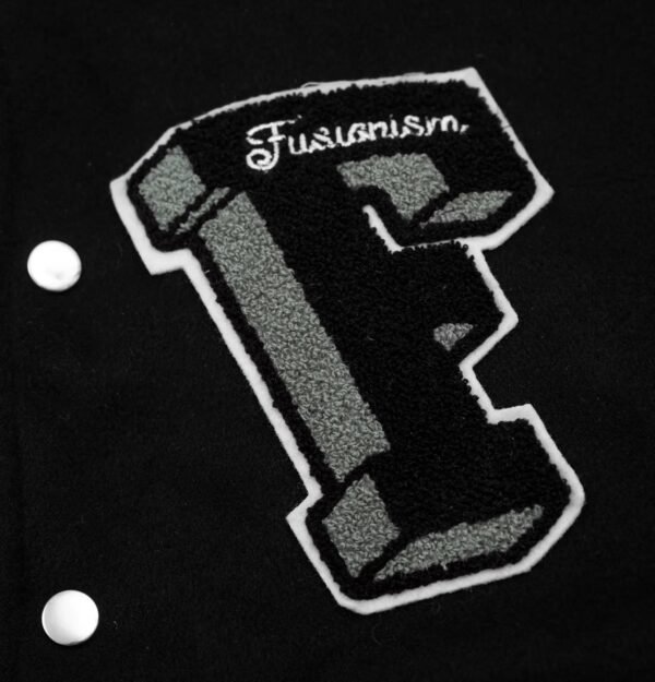 Fusionism 8 Ball Black Varsity Jacket 4