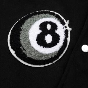 Fusionism 8 Ball Black Varsity Jacket 5