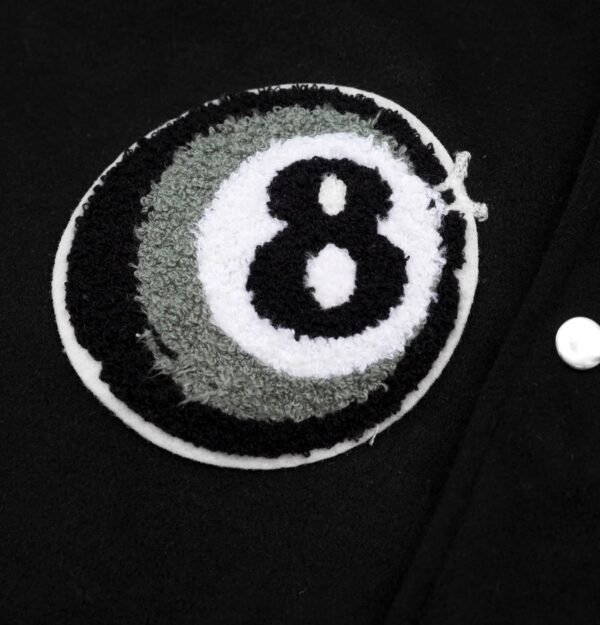 Fusionism 8 Ball Black Varsity Jacket 5