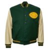 Green Bay Packers 1950 Authentic Dark Green Varsity Jacket 1