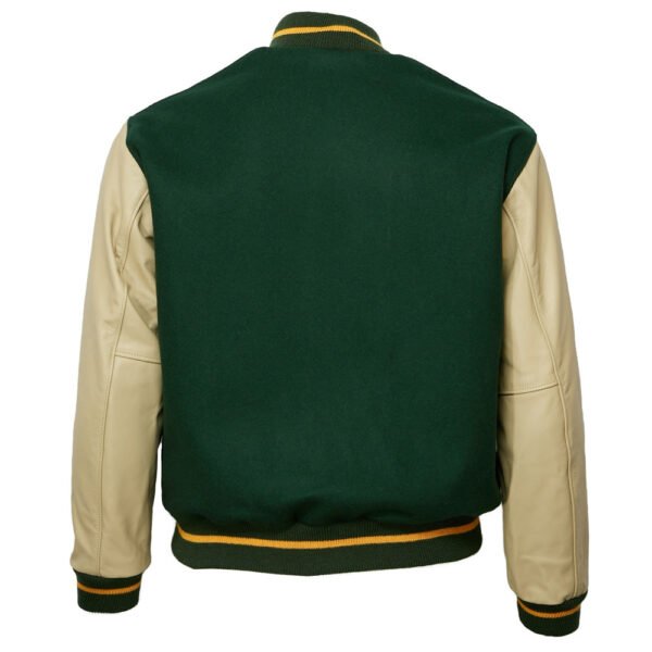 Green Bay Packers 1950 Authentic Dark Green Varsity Jacket 2