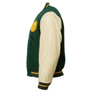 Green Bay Packers 1950 Authentic Dark Green Varsity Jacket 4