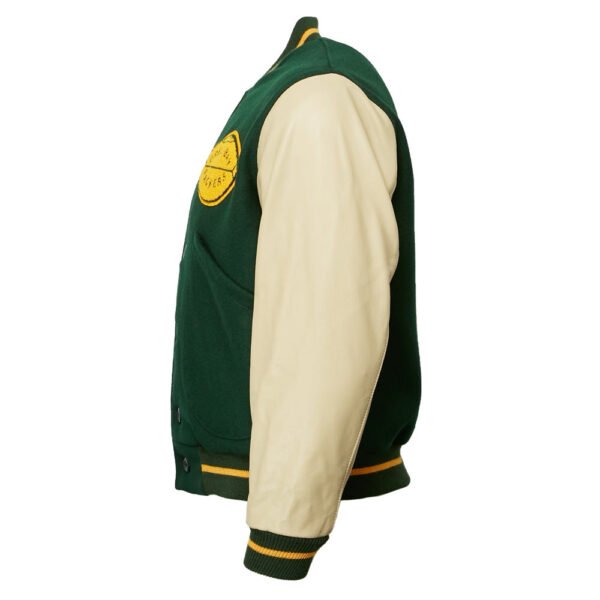 Green Bay Packers 1950 Authentic Dark Green Varsity Jacket 4