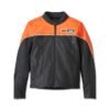 Harley Davidson Mens Depeyster Leather Jacket Harley Orange Harley Black 1