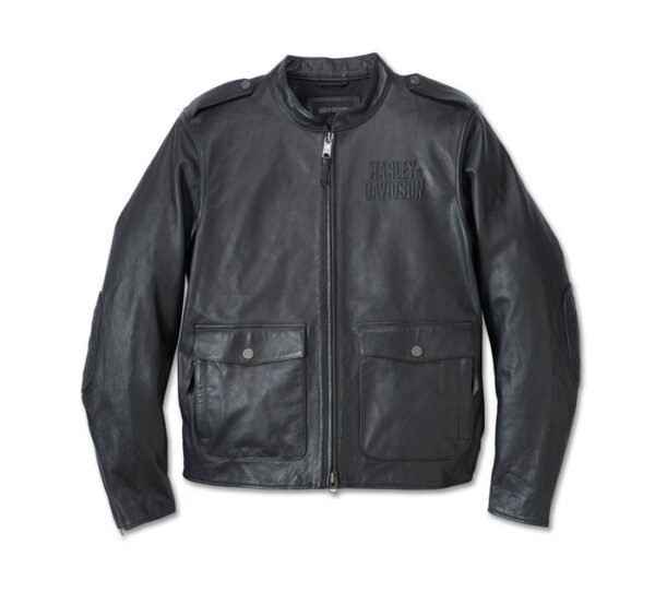 Harley Davidson Mens H D Flex Layering System Captains Leather Jacket Outer Layer 1
