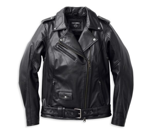 Harley Davidson Womens Potomac 3 in 1 Leather Riding Jacket Black 2