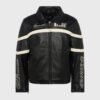 Homme Femme Classic Moto Black Leather Jacket 1