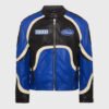 Homme Femme Honcho Black Blue Quilted Leather Jacket 1