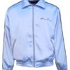 Homme Femme World Famous Lounge Powder Blue Satin Jacket 1