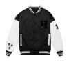 Homme Vancouver Black White Varsity Jacket 1