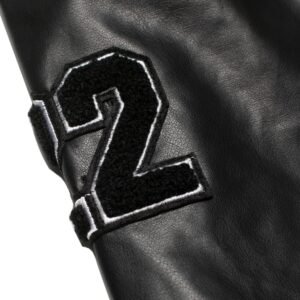 Homme Vancouver BlackBlack Varsity Jacket 3
