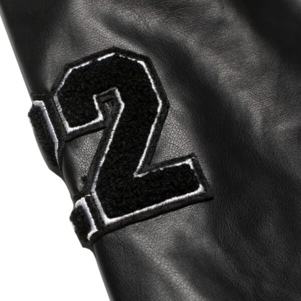 Homme Vancouver BlackBlack Varsity Jacket 3