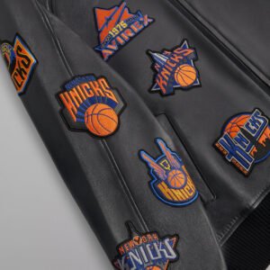 Kith AVIREX for the New York Knicks Black Icon Jacket 6