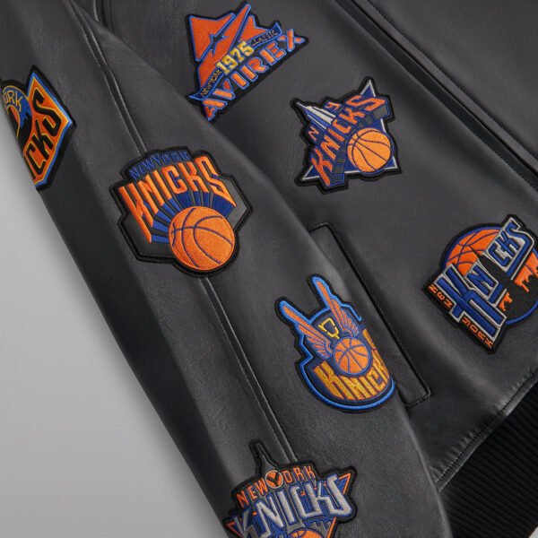 Kith AVIREX for the New York Knicks Black Icon Jacket 6
