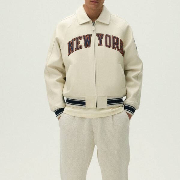 Kith AVIREX for the New York Knicks Sandrift Icon Jacket 2