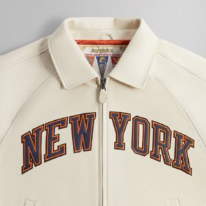 Kith AVIREX for the New York Knicks Sandrift Icon Jacket 5