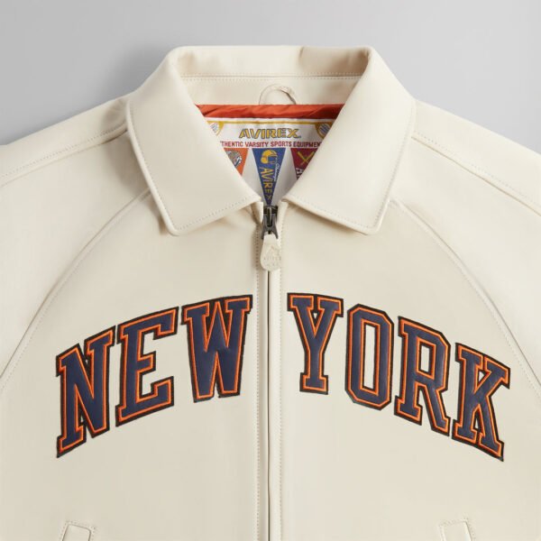 Kith AVIREX for the New York Knicks Sandrift Icon Jacket 5