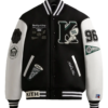 Kith Russell Athletic Cuny Brooklyn College Golden Bear Varsity Jacket BlackWhite 1