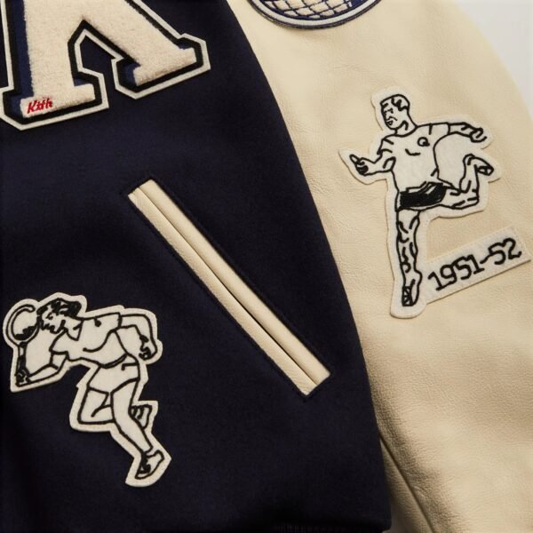 Kith Russell Athletic Cuny Queens College Golden Bear Varsity Jacket Black 10