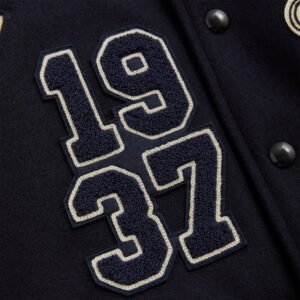 Kith Russell Athletic Cuny Queens College Golden Bear Varsity Jacket Black 15
