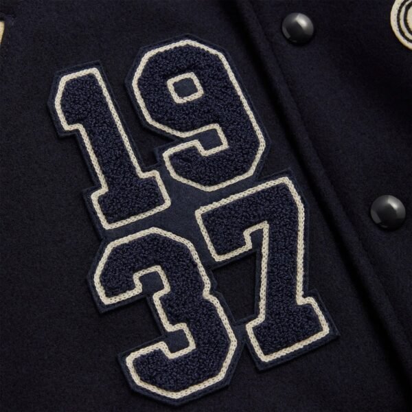 Kith Russell Athletic Cuny Queens College Golden Bear Varsity Jacket Black 15