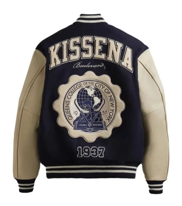 Kith Russell Athletic Cuny Queens College Golden Bear Varsity Jacket Black 9