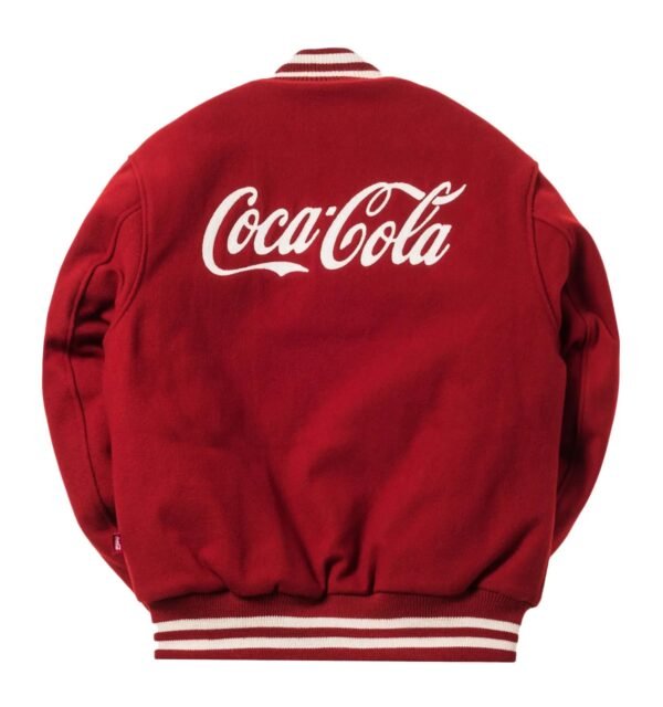 Kith X Coca Cola X Golden Bear Wool Varsity Jacket Red 2
