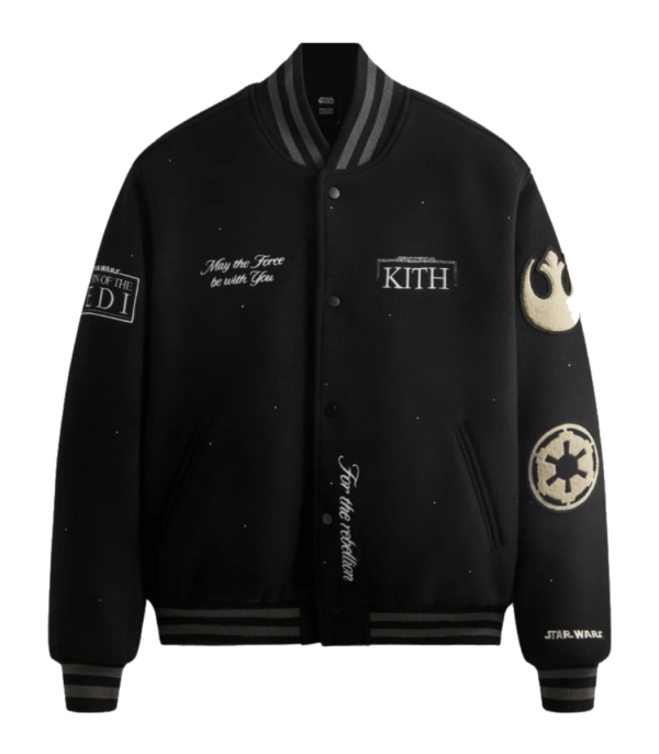 Kith x Star Wars Anniversary Black Wool Varsity Jacket 1