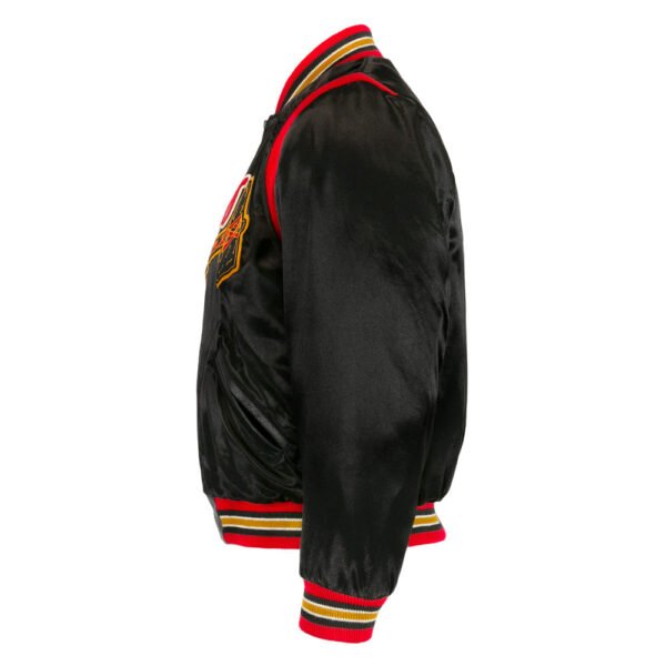 Milwaukee Braves 1957 Authentic Bomber Jacket Black 2