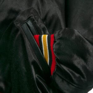 Milwaukee Braves 1957 Authentic Bomber Jacket Black 5