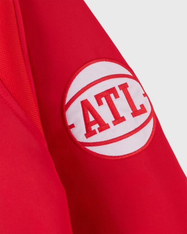 OVO NBA Atlanta Hawks Satin Varsity Jacket Red 6