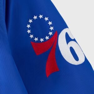 OVO NBA Philadelphia 76ers Satin Varsity Jacket Blue 6