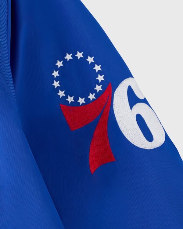 OVO NBA Philadelphia 76ers Satin Varsity Jacket Blue 6