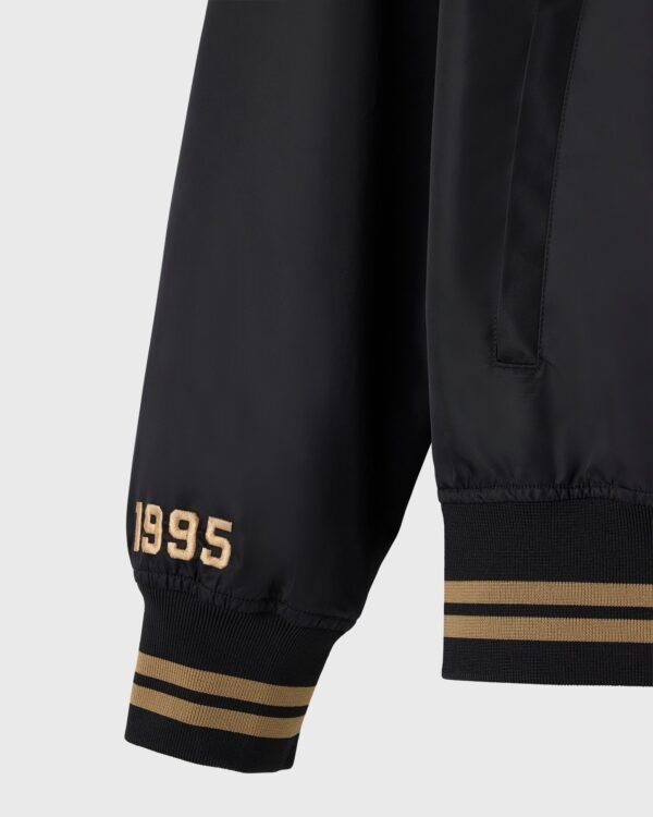 OVO NBA Toronto Raptors Satin Varsity Jacket Black 3
