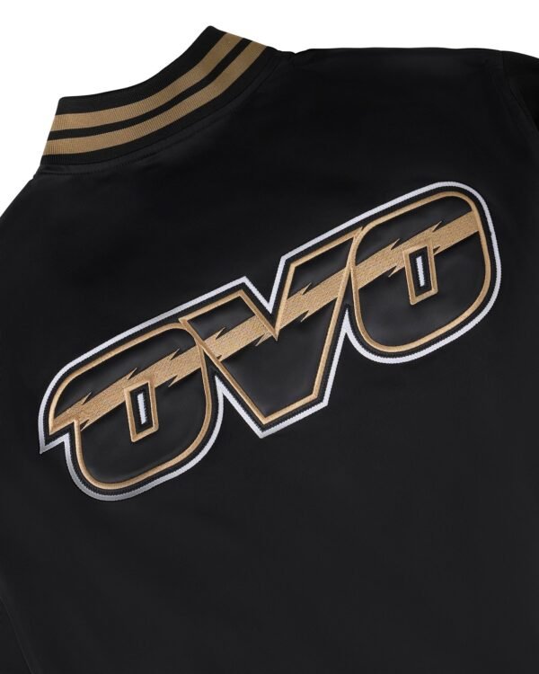 OVO NBA Toronto Raptors Satin Varsity Jacket Black 5