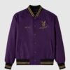 OVO Playboy Satin Varsity Jacket Purple 1