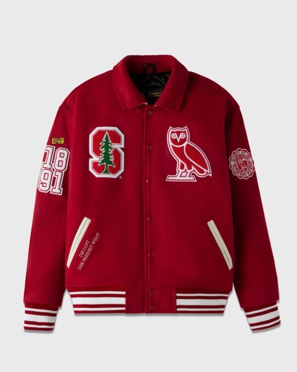 OVO Stanford Campus Red Varsity Jacket 1