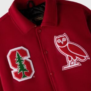OVO Stanford Campus Red Varsity Jacket 2