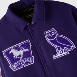 OVO Western Campus Purple Varsity Jacket 2